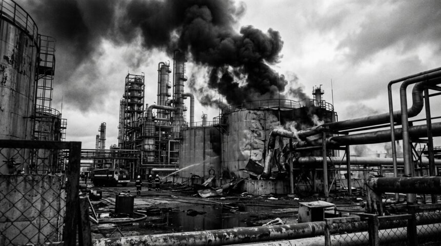 Refinery in Fire Російський експорт нафти у червні зріс до максимуму, але доходи суттєво скоротилися