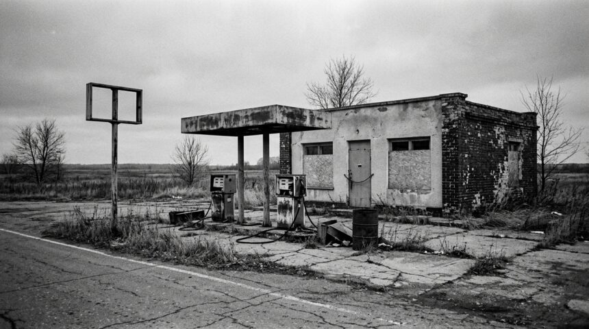 Closed Russian fueling station Росія почала імпортувати бензин із Марокко для подолання паливного дефіциту
